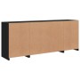 Black sideboard with LED lights 163x37x67 cm by , Sideboards - Ref: Foro24-3209094, Price: 194,89 €, Discount: %