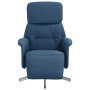 Sillón reclinable con reposapiés tela azul de , Sillones - Ref: Foro24-356664, Precio: 205,64 €, Descuento: %