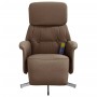 Reclining massage armchair with brown fabric footrest by , Armchairs - Ref: Foro24-356672, Price: 181,99 €, Discount: %