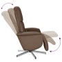 Sillón reclinable de masaje con reposapiés tela marrón de , Sillones - Ref: Foro24-356672, Precio: 181,02 €, Descuento: %