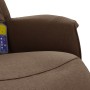 Sillón reclinable de masaje con reposapiés tela marrón de , Sillones - Ref: Foro24-356672, Precio: 181,02 €, Descuento: %