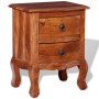 Solid acacia wood bedside table with drawers by vidaXL, Nightstands - Ref: Foro24-243971, Price: 119,15 €, Discount: %