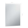 Espejo de pared de baño con LED 60x80 cm de vidaXL, Espejos - Ref: Foro24-144712, Precio: 77,86 €, Descuento: %