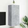 Wall-mounted TV stand made of gray concrete engineered wood, 40.5x30x90cm. by , TV Furniture - Ref: Foro24-836927, Price: 55,...