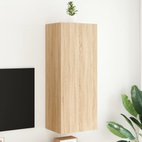 Wandmontierte TV-Möbel aus Holzwerkstoff Sonoma Eiche 40,5x30x102cm von , TV-Möbel - Ref: Foro24-836933, Preis: 61,99 €, Raba...