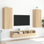 Wandmontierte TV-Möbel aus Holzwerkstoff Sonoma Eiche 40,5x30x102cm von , TV-Möbel - Ref: Foro24-836933, Preis: 59,88 €, Raba...