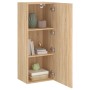 Mueble TV de pared madera ingeniería roble Sonoma 40,5x30x102cm de , Muebles TV - Ref: Foro24-836933, Precio: 59,88 €, Descue...