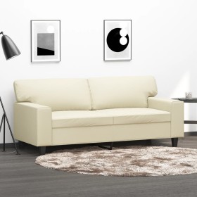 2-Sitzer-Sofa aus Kunstleder in der Farbe Creme 140 cm von , Sofas - Ref: Foro24-359418, Preis: 253,99 €, Rabatt: %