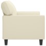 2-seater cream-colored synthetic leather sofa, 140 cm by , Sofas - Ref: Foro24-359418, Price: 253,39 €, Discount: %