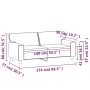 2-Sitzer-Sofa aus Kunstleder in der Farbe Creme 140 cm von , Sofas - Ref: Foro24-359418, Preis: 253,39 €, Rabatt: %