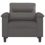 Sillón cuero sintético gris 60 cm de , Sofás - Ref: Foro24-359575, Precio: 177,87 €, Descuento: %