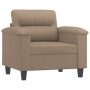 Sillón cuero sintético color capuchino 60 cm de , Sofás - Ref: Foro24-359577, Precio: 172,99 €, Descuento: %