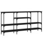 Mesa consola madera de ingeniería negra 160x29x80 cm de , Mesas auxiliares - Ref: Foro24-839063, Precio: 82,99 €, Descuento: %