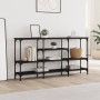 Mesa consola madera de ingeniería negra 160x29x80 cm de , Mesas auxiliares - Ref: Foro24-839063, Precio: 82,99 €, Descuento: %