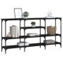 Mesa consola madera de ingeniería negra 160x29x80 cm de , Mesas auxiliares - Ref: Foro24-839063, Precio: 82,75 €, Descuento: %