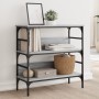 Engineered wood gray Sonoma console table 75x32x75 cm by , Side tables - Ref: Foro24-839056, Price: 49,10 €, Discount: %