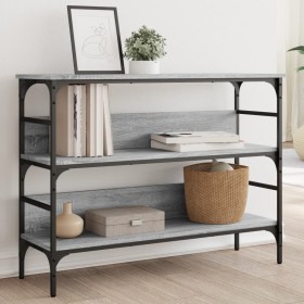 Engineered wood gray Sonoma console table 100x32x75 cm by , Side tables - Ref: Foro24-839061, Price: 62,35 €, Discount: %