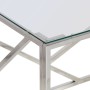 Silberner Couchtisch aus Edelstahl und gehärtetem Glas von , Couchtisch - Ref: Foro24-349937, Preis: 118,73 €, Rabatt: %