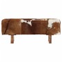 Authentic brown and white goat leather bench 110x30x45 cm by , Benches for halls and storage - Ref: Foro24-355847, Price: 212...