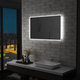 Espejo de pared de baño con LED 100x60 cm de vidaXL, Espejos - Ref: Foro24-144728, Precio: 102,99 €, Descuento: %