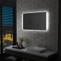 Espejo de pared de baño con LED 100x60 cm de vidaXL, Espejos - Ref: Foro24-144728, Precio: 104,25 €, Descuento: %