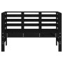 Solid black pine wood garden bench 111.5x53x71 cm by , garden benches - Ref: Foro24-825139, Price: 75,98 €, Discount: %