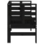 Solid black pine wood garden bench 111.5x53x71 cm by , garden benches - Ref: Foro24-825139, Price: 75,98 €, Discount: %