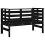 Solid black pine wood garden bench 111.5x53x71 cm by , garden benches - Ref: Foro24-825139, Price: 75,98 €, Discount: %