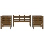 3-piece solid pine wood garden furniture set in honey brown. by , Garden sets - Ref: Foro24-825145, Price: 242,99 €, Discount: %