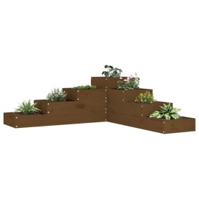 4-story planter solid pine wood honey brown 106x104.5x36cm by , Pots and planters - Ref: Foro24-825327, Price: 107,11 €, Disc...