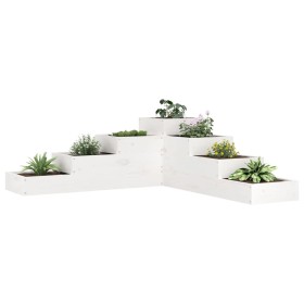 Planter 4 levels solid white pine wood 106x104.5x36 cm by , Pots and planters - Ref: Foro24-825325, Price: 106,99 €, Discount: %