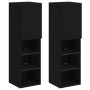 TV stands with LED lights 2 units black 30.5x30x102 cm by , TV Furniture - Ref: Foro24-837018, Price: 111,93 €, Discount: %