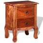 Solid acacia wood bedside table with drawers by vidaXL, Nightstands - Ref: Foro24-243971, Price: 119,15 €, Discount: %