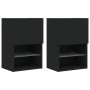 TV furniture with LED lights 2 units black 40.5x30x60 cm by , TV Furniture - Ref: Foro24-837032, Price: 82,81 €, Discount: %