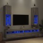 TV cabinets with LED lights 2 pcs Sonoma gray 30.5x30x102 cm by , TV Furniture - Ref: Foro24-837026, Price: 106,09 €, Discoun...