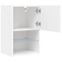 Muebles de TV con luces LED 2 uds blanco 40,5x30x60 cm de , Muebles TV - Ref: Foro24-837030, Precio: 88,54 €, Descuento: %