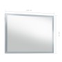 Espejo de pared de baño con LED 100x60 cm de vidaXL, Espejos - Ref: Foro24-144728, Precio: 104,25 €, Descuento: %