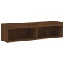 TV cabinets with LED lights 2 units brown oak 60x30x30 cm by , TV Furniture - Ref: Foro24-837140, Price: 63,30 €, Discount: %