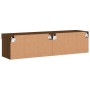 TV cabinets with LED lights 2 units brown oak 60x30x30 cm by , TV Furniture - Ref: Foro24-837140, Price: 63,30 €, Discount: %