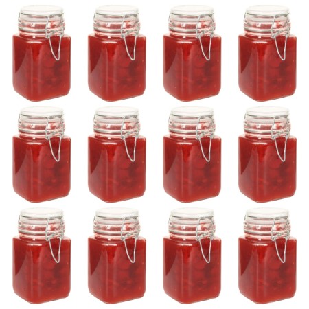 Glass jam jars with airtight seal 12 units 260 ml by vidaXL, honey jars - Ref: Foro24-50818, Price: 40,09 €, Discount: %