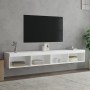 TV cabinets with LED lights 2 units white 100x30x30 cm by , TV Furniture - Ref: Foro24-837156, Price: 90,67 €, Discount: %