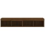 TV cabinets with LED lights 2 units brown oak 80x30x30 cm by , TV Furniture - Ref: Foro24-837154, Price: 83,20 €, Discount: %