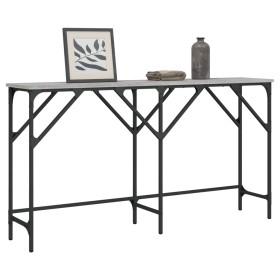 Engineered wood gray Sonoma console table 140x29x75 cm by , Side tables - Ref: Foro24-837760, Price: 48,71 €, Discount: %