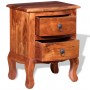 Solid acacia wood bedside table with drawers by vidaXL, Nightstands - Ref: Foro24-243971, Price: 119,15 €, Discount: %