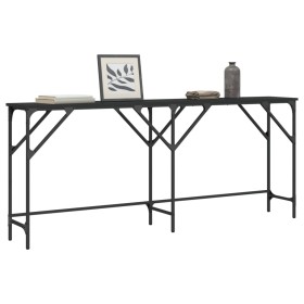 Black engineered wood console table 180x29x75 cm by , Side tables - Ref: Foro24-837762, Price: 52,99 €, Discount: %