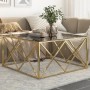 Goldener Couchtisch aus Edelstahl und gehärtetem Glas von , Couchtisch - Ref: Foro24-349980, Preis: 266,93 €, Rabatt: %