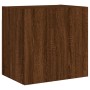 Wall-mounted TV furniture set, 4 pieces, engineered wood, brown oak. by , TV Furniture - Ref: Foro24-3216434, Price: 175,99 €...