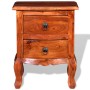 Solid acacia wood bedside table with drawers by vidaXL, Nightstands - Ref: Foro24-243971, Price: 119,15 €, Discount: %