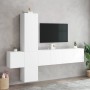 Wall-mounted TV furniture set, 5 pieces, engineered wood, white. by , TV Furniture - Ref: Foro24-3216457, Price: 206,90 €, Di...