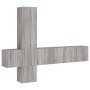 TV Wall Cabinets 5 Pieces Sonoma Gray Engineered Wood by , TV Furniture - Ref: Foro24-3216462, Price: 237,31 €, Discount: %